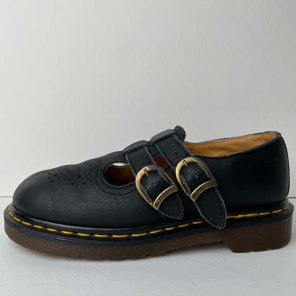 Vintage Dr. Martens Black MIE 8065 Leather Double Strap Mary Janes UK 4 - Picture 3 of 16